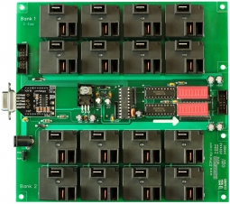 RS232 Relay Board 16-Channel 30 Amp with UXP Port