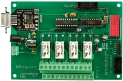 Serial Relay Controller 4-Channel 1 Amp DPDT with UXP Expansion Port