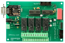 Serial Relay Controller 4-Channel 3 Amp DPDT with UXP Expansion Port