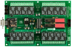 RS232 Relay Board 16-Channel 10 Amp with UXP Port