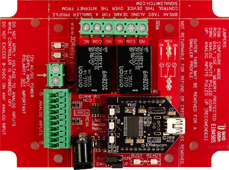 Sensor Relay 2-Channel 10-Amp with USB Interface: Relay Pros