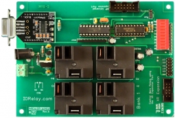 Serial Relay Controller 4-Channel 30 Amp SPST with UXP Expansion Port
